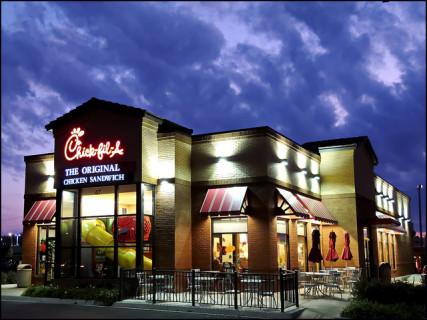 A Chick-fil-A restaurant in Ohio, during early morning. Photo courtesy of Mark Turnauckas via Flickr.