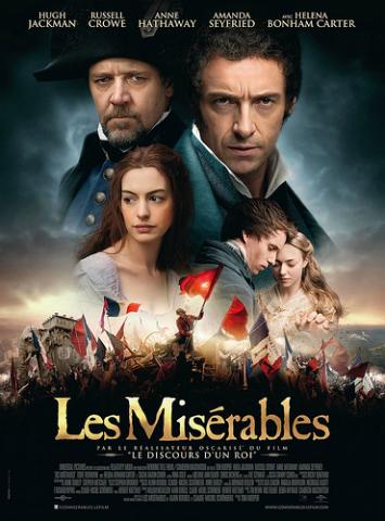 Movie poster for "Les Misérables" from Universal Studios, Christmas, 2012 Movie poster for "Les Misérables" from Universal Studios, Christmas, 2012