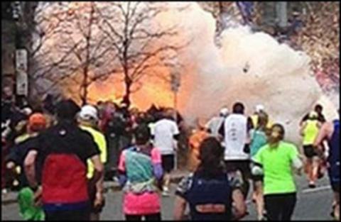 A photo taken during the bombing at the Boston Marathon. marsmet547 / Flickr marsmet547 / Flickr