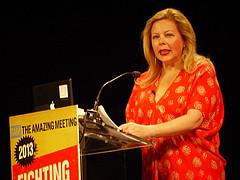 Self-described “nontheist” Edwina Rogers speaks at The Amaz!ng Meeting in 2013. Creative Commons image by Zooterkin.