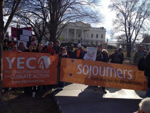 Sojourners and Young Evangelicals for Climate Action at the Forward on Climate Rally. Sojourners photo. Sojourners photo.