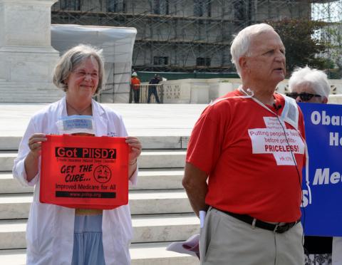 Groups rally outside the Supreme Court last week. Ivone Guillen / Sojourners Ivone Guillen / Sojourners