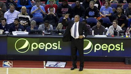 Doc Rivers during the Clippers at Wizards game in December 2013 Photo courtesy of Keith Allison, via Wikimedia Commons.