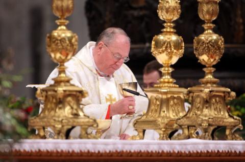 Cardinal Timothy Dolan, Archbishop of New York attends a mass held by pope Benedict XVI.(Photo by Franco Origlia/Getty Images) (Photo by Franco Origlia/Getty Images)