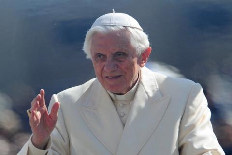 Pope Benedict XVI waves from his papamobile, arriving for his weekly audience on March 7. (Vincenzo Pinto/AFP/Getty Images) Vincenzo Pinto/AFP/Getty Images