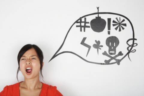 Swearing. Photo via Getty Images. Swearing. Photo via Getty Images.