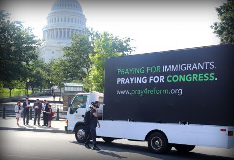 Pray4Reform gathering at the Capitol. Katie Anderson / Sojourners Katie Anderson / Sojourners