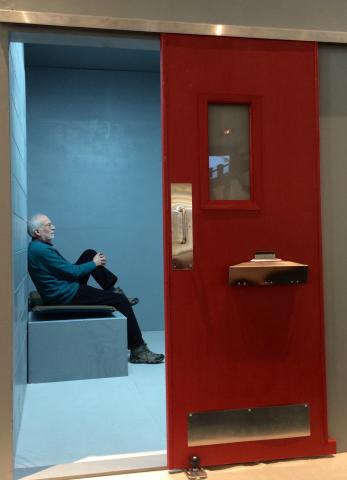 Phil Haslanger in the solitary confinement cell. Photo courtesy Phil Haslanger