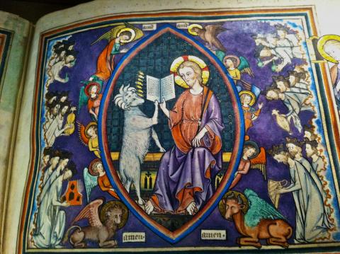 Illumination from a medieval Bible at The Cloisters museum in New York City. Photo by Cathleen Falsani/Sojourners. Photo by Cathleen Falsani/Sojourners.