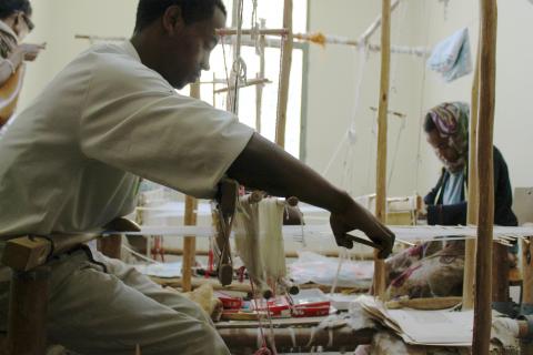 Solomon, a master weaver at Muya Ethiopia in Addis Ababa. Photo by Cathleen Falsani/Sojourners.