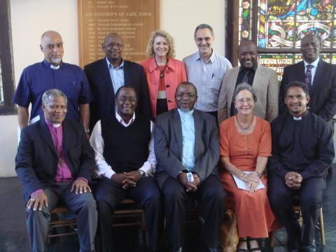 Key members of the SA Kairos Committee with senior ANC representatives. (Photo courtesy Tom Getman) Key members of the SA Kairos Committee with two senior ANC representatives. (Pho