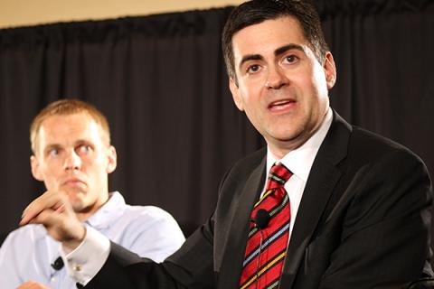 Ethics & Religious Liberty Commission President Russell Moore, right. Photo via Adelle M. Banks/RNS.