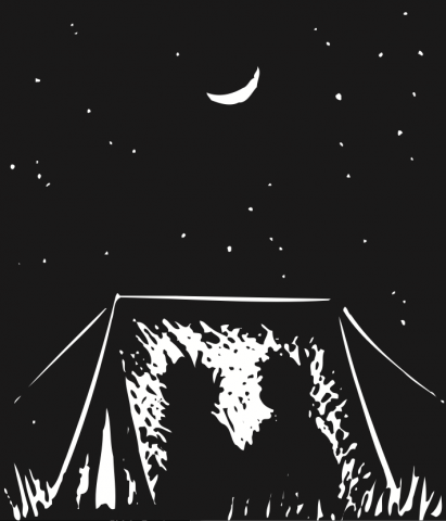 Children camping under the stars. Image courtesy Ron and Joe/shutterstock.com