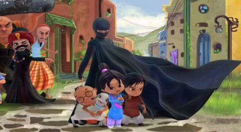 Geo Tez introduces the Burka Avenger. Photo courtesy RNS/Geo TV Geo Tez introduces the Burka Avenger. Photo courtesy RNS/Geo TV