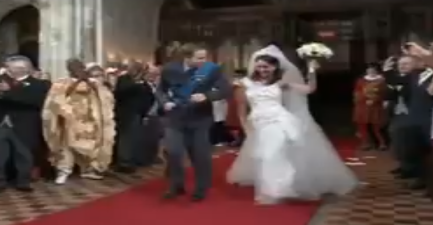 Screenshot of T Mobile video featuring actors as William and Kate. Screenshot of T Mobile video featuring actors as William and Kate.