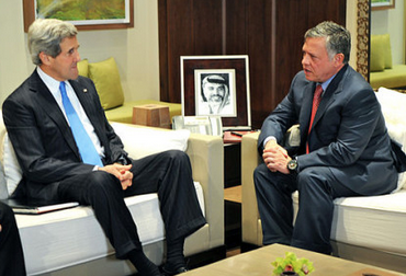 U.S. Secretary of State John Kerry with Jordanian King Abdullah II in Amman, Jordan, on May 22, 2013. Via RNS/Wikimedia Commons U.S. Secretary of State John Kerry with Jordanian King Abdullah II in Amman, Jor