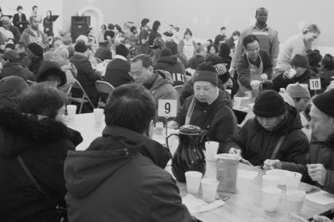 People gather in the Father's Heart Ministries soup kitchen. Image courtesy Father's Heart Ministries. People gather in the Father's Heart Ministries soup kitchen. Image courtesy Fath