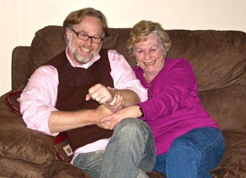 Tripp Hudgins and his mom, Debby Hudgins, laughing. Photo courtesy of the author. Tripp Hudgins and his mom, Debby, laughing. Photo courtesy of the author.