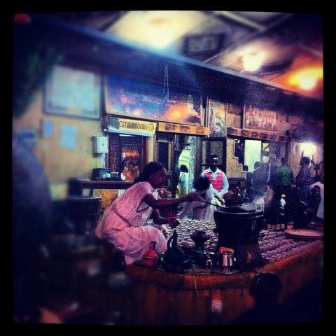 Coffee ceremony at a restaurant in Addis Ababa, Ethiopia. Photo by Cathleen Falsani. Coffee ceremony at a restaurant in Addis Ababa, Ethiopia.