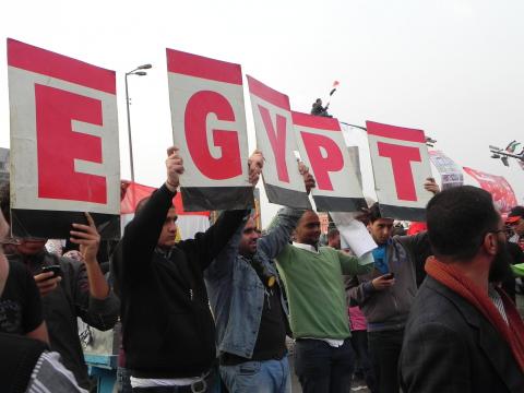 A peaceful demonstration floods Tahrir Square last Friday. Image courtesy of Karen Jacob. A peaceful demonstration floods Tahrir Square last Friday. Image courtesy of Kar
