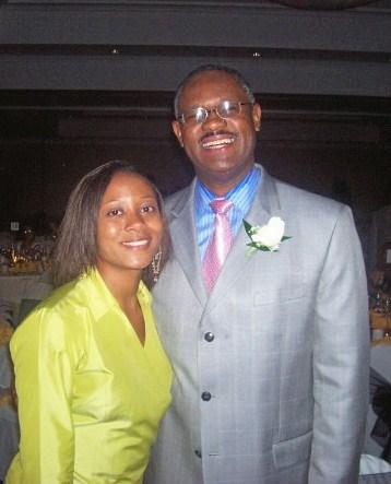 Erika with her father, Carl Stokes. Erika with her father, Carl Stokes.