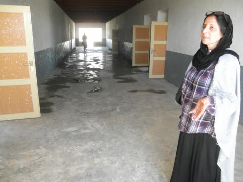 Fahima Vorgetts at a Women's Council and Clinic in Afghanistan. Photo courtesy Kathy Kelly Photo courtesy Kathy Kelly
