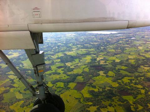 View of the Amhara Region from the plane bound from Addis Ababa. Photo by Cathleen Falsani.
