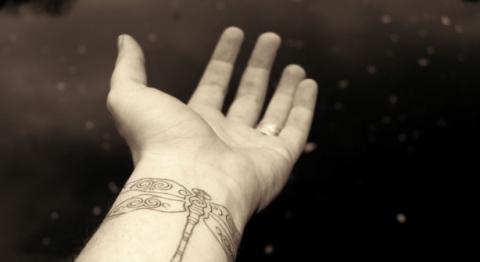 A giving hand. Photo by Cathleen Falsani. A giving hand. Photo by Cathleen Falsani.