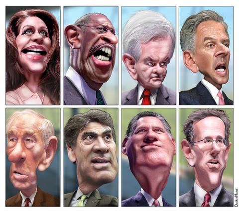 GOP Presidential Candidates, image by DonkeyHotey via Wylio (http://bit.ly/uvSrqj) GOP Presidential Candidates, image by DonkeyHotey via Wylio (http://bit.ly/uvSrq