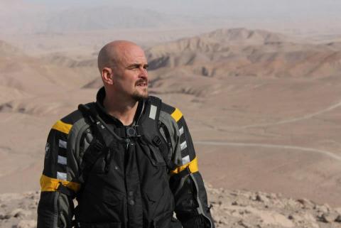 James Johnson, the Whiskey Priest, while shooting in Peru. Photo courtesy Neale Bayly Rides Photo courtesy Neale Bayly Rides