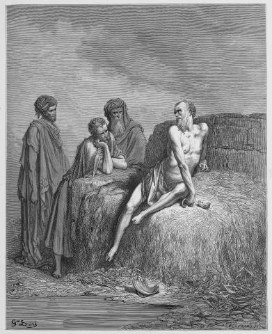 Gustave Dore drawing of Job and his friends. Nicku/Shutterstock Nicku/Shutterstock