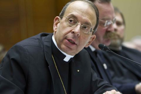 Bishop William Lori testifies on contraception mandate. RNS photo courtesy House Committee on Government Reform and Oversight. RNS photo courtesy House Committee on Government Reform and Oversight.