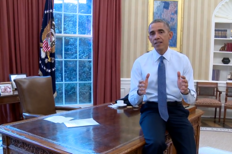 Screen capture via The White House Facebook page. Screen capture via The White House Facebook page.
