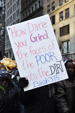 Protest sign from an Occupy march in New York City on Oct. 30. Image via Wylio. Protest sign from an Occupy march in New York City on Oct. 30. Image via Wylio.