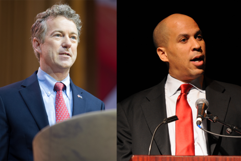 Cory Booker, Eugene Parciasepe / Shutterstock.com; Rand Paul, Christopher Halloran / Shutterstock.com Eugene Parciasepe, Christopher Halloran / Shutterstock.com