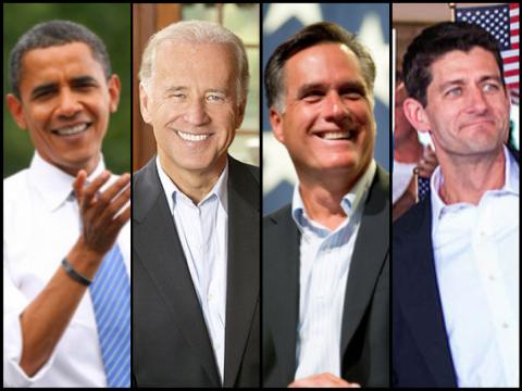 Obama, Biden, Romney, Ryan. Obama, Biden, Romney, Ryan.