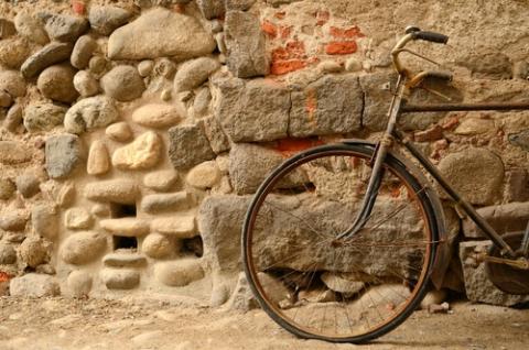 An old bicycle. Image courtesy MaPaSa/shutterstock.com. An old bicycle. Image courtesy MaPaSa/shutterstock.com.