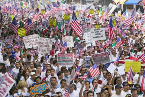 Thousands gather to rally for immigration reform in Los Angeles, spirit of america / Shutterstock.com spirit of america / Shutterstock.com
