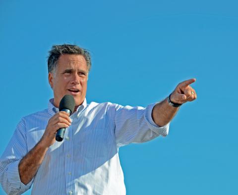 Photo: Mitt Romney campaign rally at Holland State Park, June 19 in Holland, Mich. Maria Dryfhout / Shutterstock.com Maria Dryfhout / Shutterstock.com