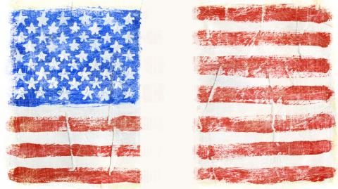 Hand painted acrylic United States of America flag. donatas1205 / Shutterstock donatas1205 / Shutterstock