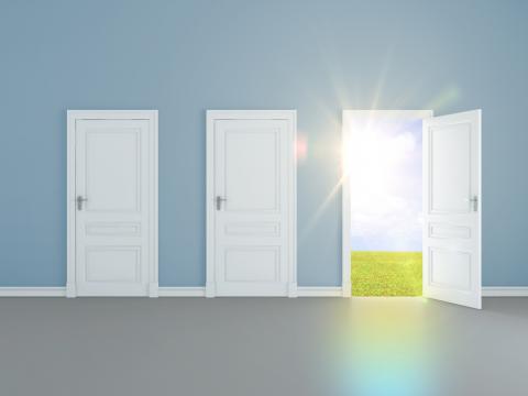 A door opens to light. Image courtesy Peshkova/shutterstock.com A door opens to light. Image courtesy Peshkova/shutterstock.com
