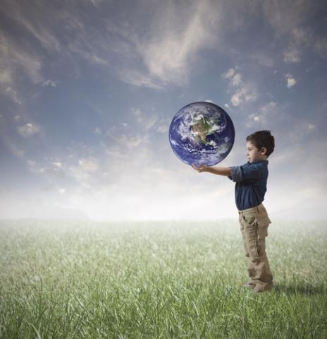 Young boy trying to save the world, alphaspirit / Shutterstock.com Young boy trying to save the world, alphaspirit / Shutterstock.com