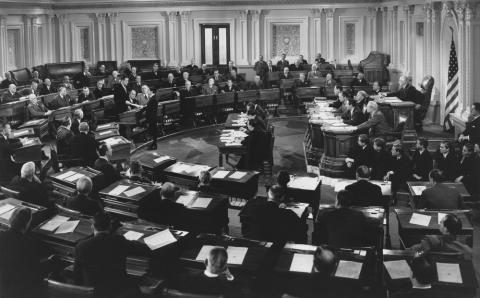 Congressional hearing in session. Everett Collection / Shutterstock Everett Collection / Shutterstock