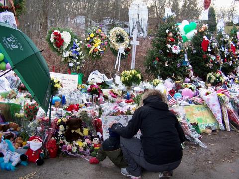 School shooting memorials at Sandy Hook Elementary School. Gina Jacobs / Shutterstock Gina Jacobs / Shutterstock