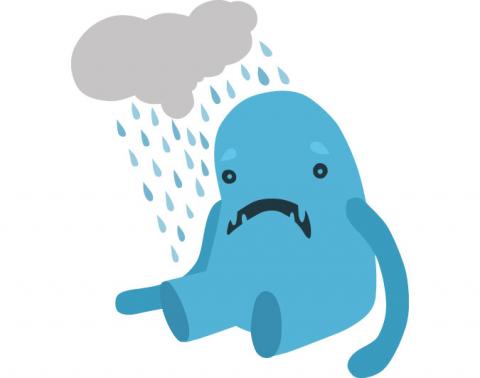 Sad monster illustration, Elena Nayashkova / Shutterstock.com Sad monster illustration, Elena Nayashkova / Shutterstock.com