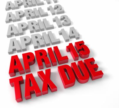 Taxes are due April 15. Courtesy Shutterstock Taxes are due April 15. Courtesy Shutterstock