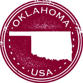 Vintage style Oklahoma USA stamp. Photo courtesy RNS/shutterstock.com