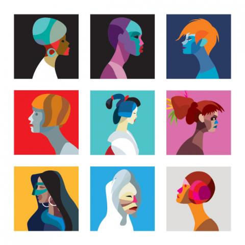 Illustration of women and girls of different ethnicities, Jesus Sanz / Shutterstock.com Jesus Sanz / Shutterstock.com