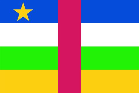 Central African Republic flag photo courtesy Julinzy via Shutterstock photo courtesy Julinzy via Shutterstock