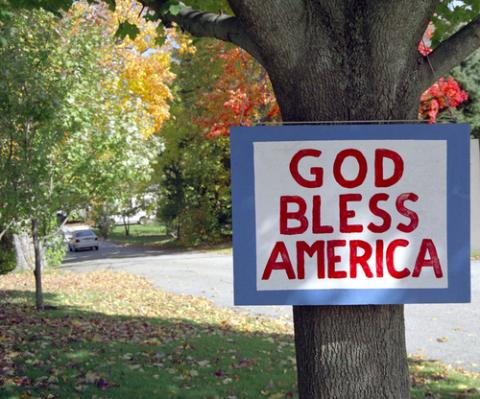 God bless America sign, Tony Mathews / Shutterstock.com God bless America sign, Tony Mathews / Shutterstock.com
